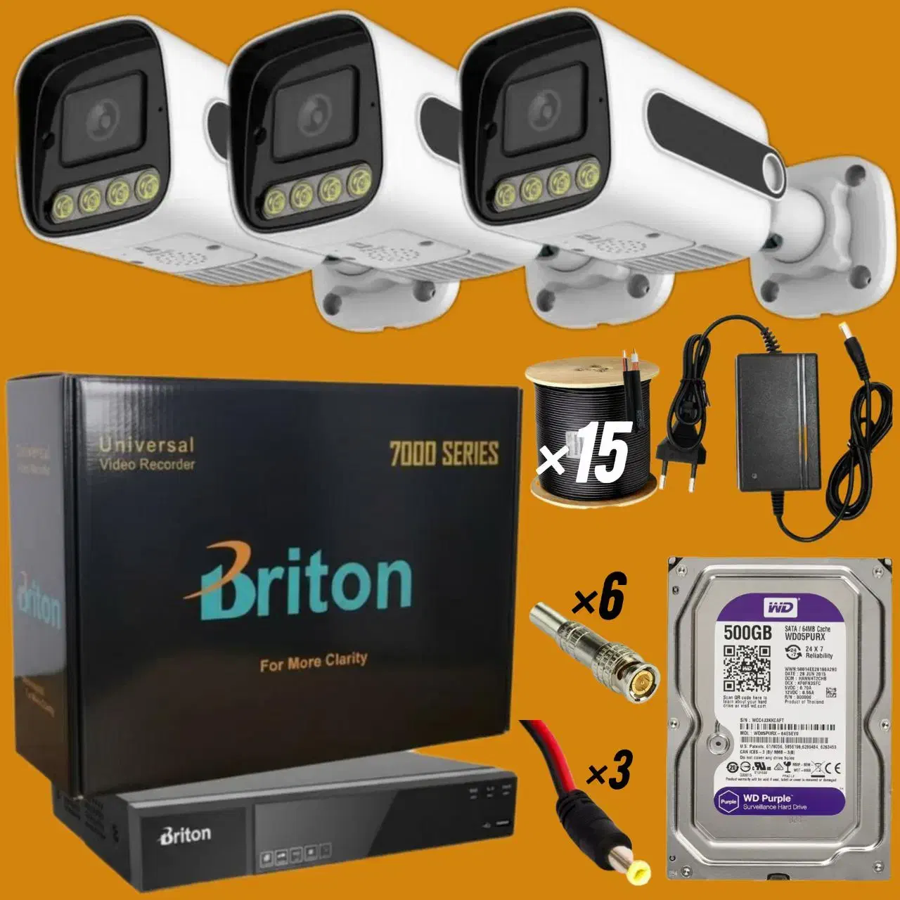 دوربین مداربسته بادستگاه  پنج رکوردbriton کف قیمت|دوربین مداربسته|خرمشهر, |دیوار