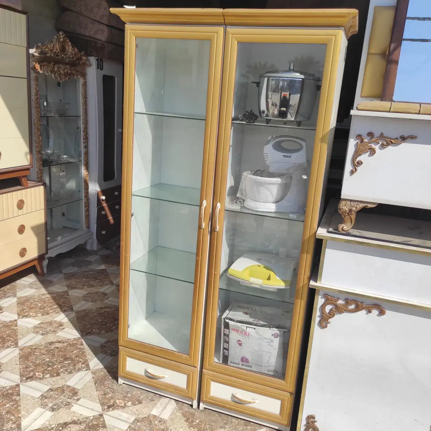 ویترین یا بوفه دو عدد|بوفه، ویترین، کنسول|کارون, |دیوار