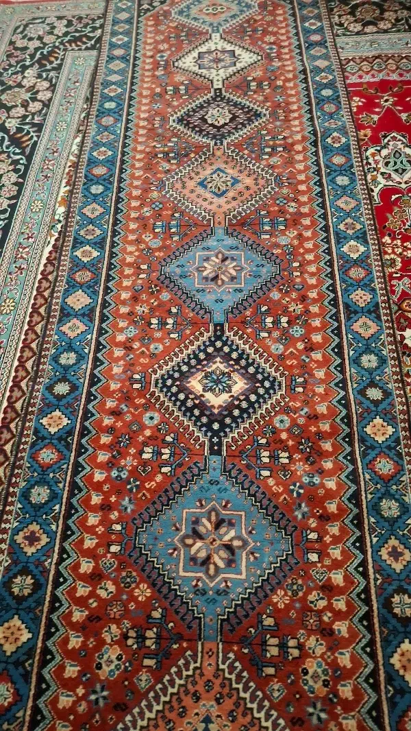 فرش دست بافت یلمه ۴متری|فرش|شهرضا, |دیوار