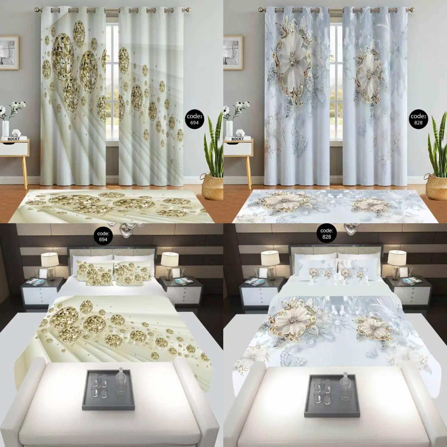 ست پرده، رو‌تختی و فرشینه|سرویس روتختی|اهواز, بهارستان|دیوار