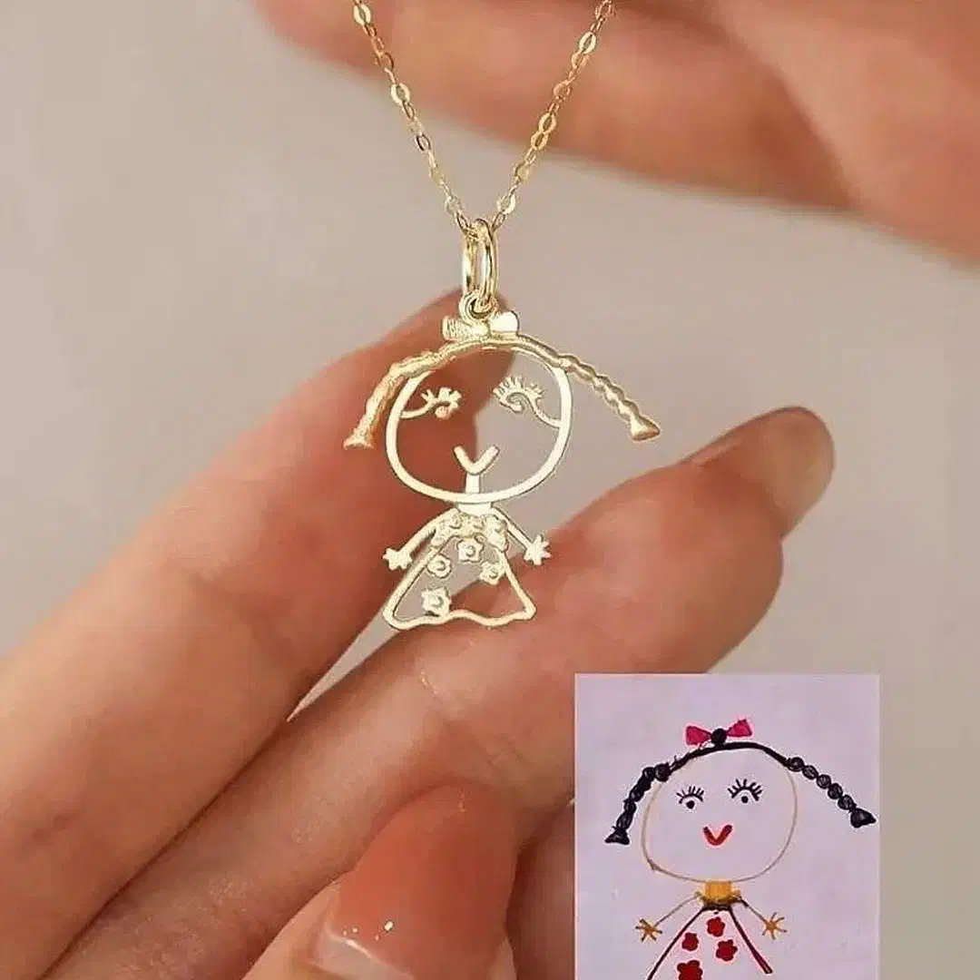 ساخت نقاشی کودکان به گردنبند واقعی و جذاب|بدلیجات|سمنان, |دیوار