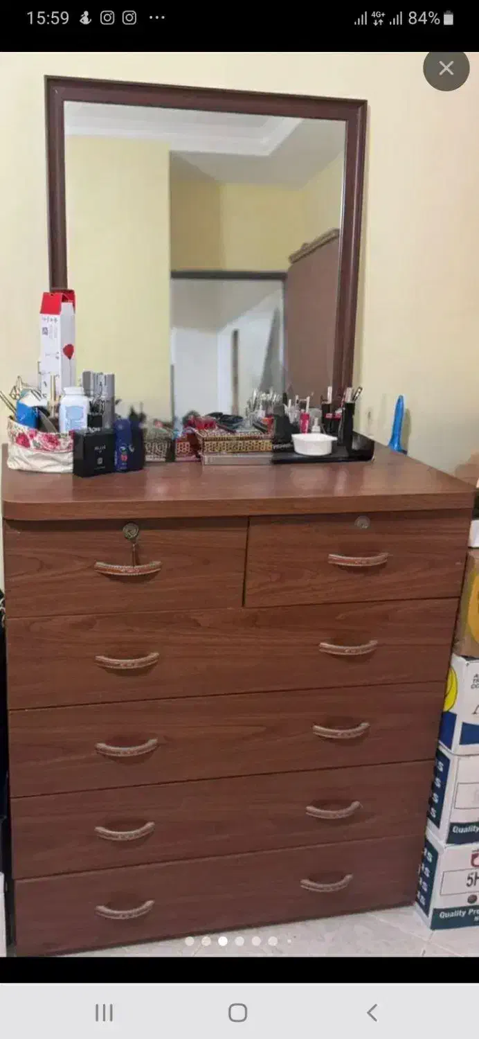 دراور ۵ کشو چوبی|جاکفشی، کمد، دراور|بندرعباس, |دیوار