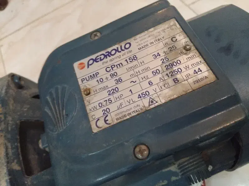 الکترو پمپ آب ایتالیایی برند پدرولو|مصالح و تجهیزات ساختمان|تهران, والفجر (افسریه)|دیوار