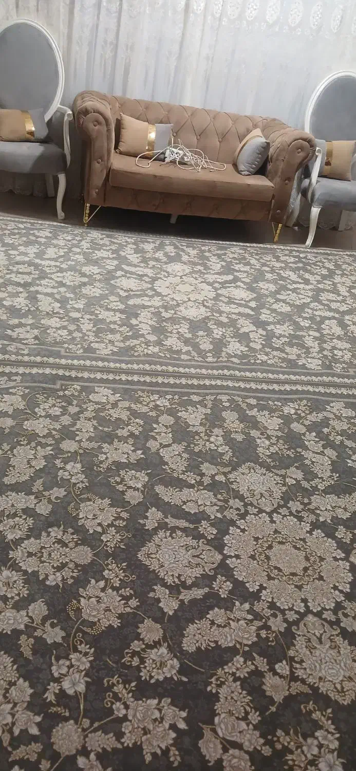 دوعدد فرش ۶ متری تمام نخ تراکم ۱۲۰۰|فرش|تویسرکان, |دیوار