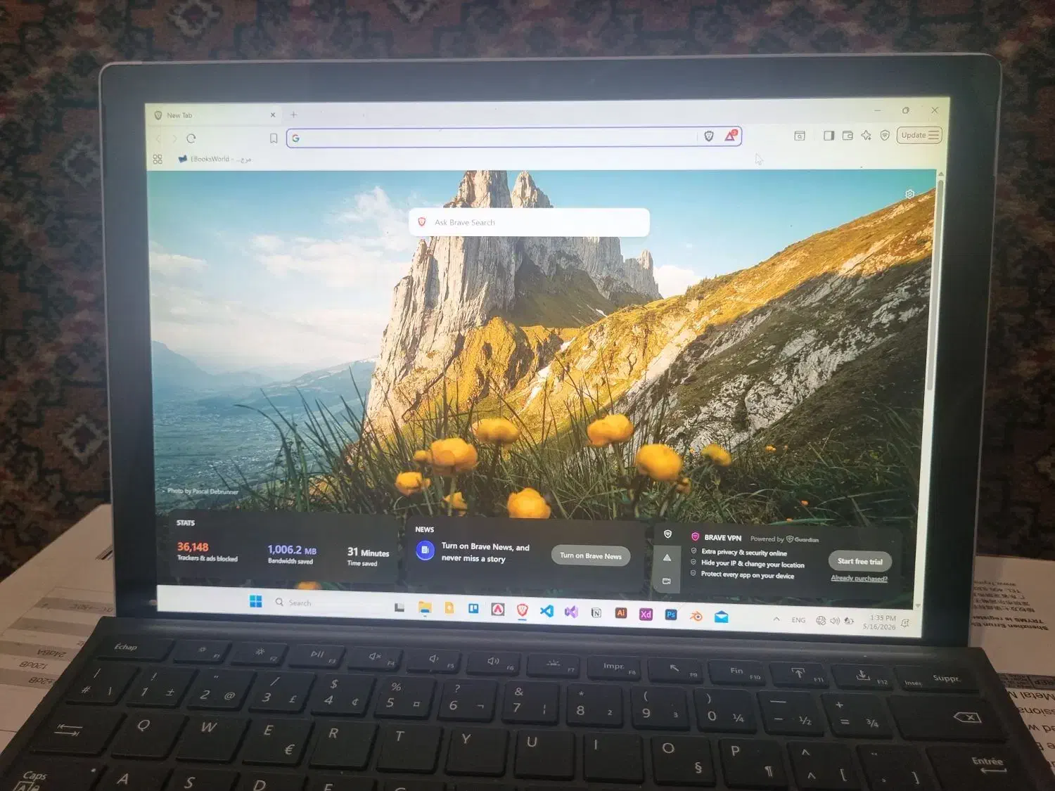 surface pro 7 16/256/i5|رایانه همراه|تهران, سازمان آب|دیوار