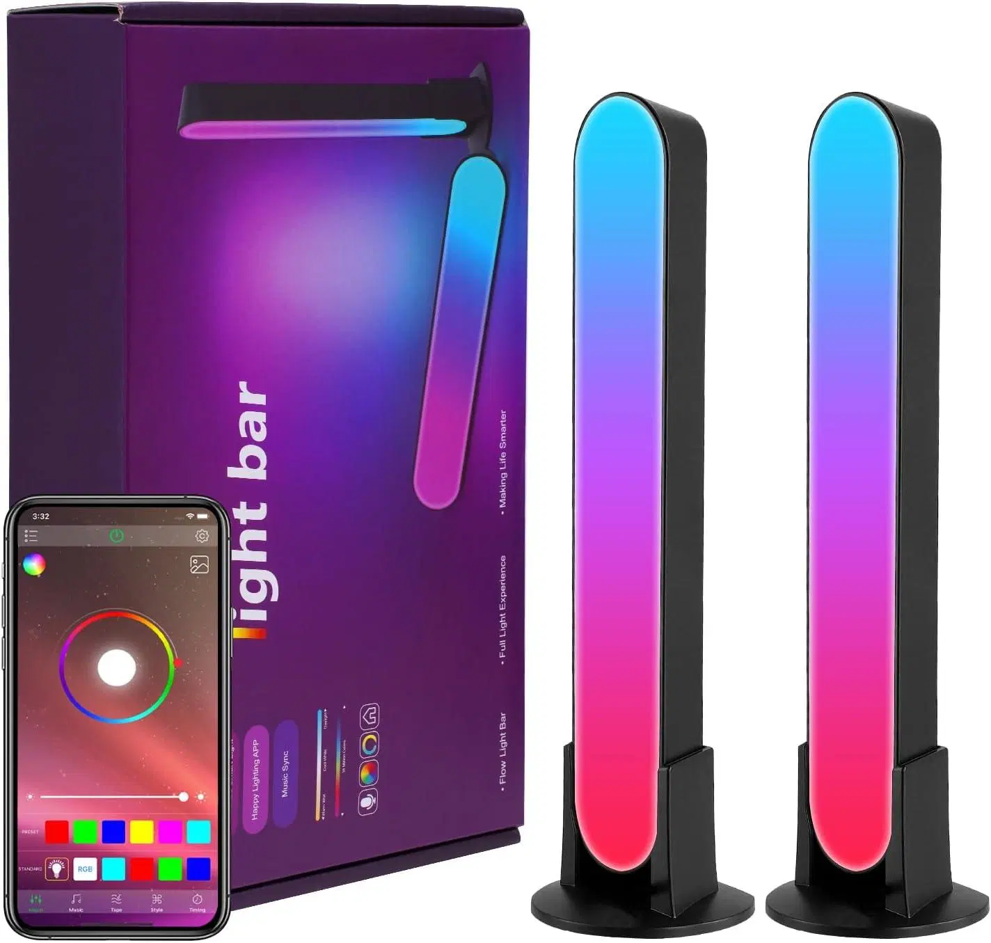 لایت بار هوشمند RGB دو عددی نورپردازی گیمینگ|لامپ و چراغ|تهران, آسمان|دیوار