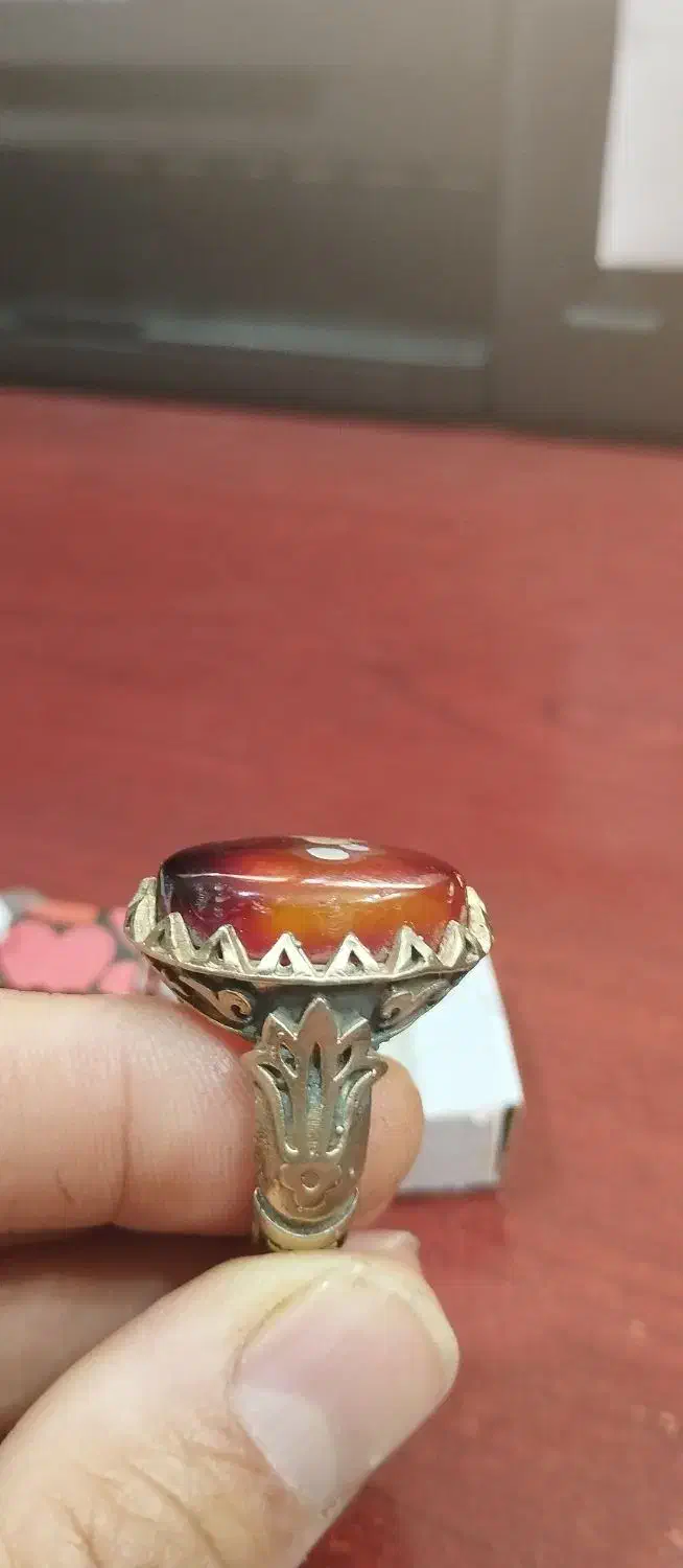 انگشتر رکاب بزرگ عقیق|جواهرات|گرگان, |دیوار