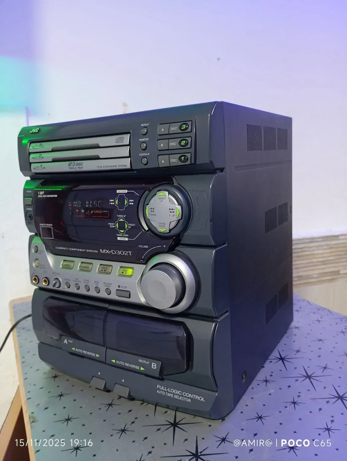 کلگی JVC در حد آک بدون خط و خش کیفیت صدا بالا|سیستم صوتی خانگی|محمدشهر, محمدشهر|دیوار