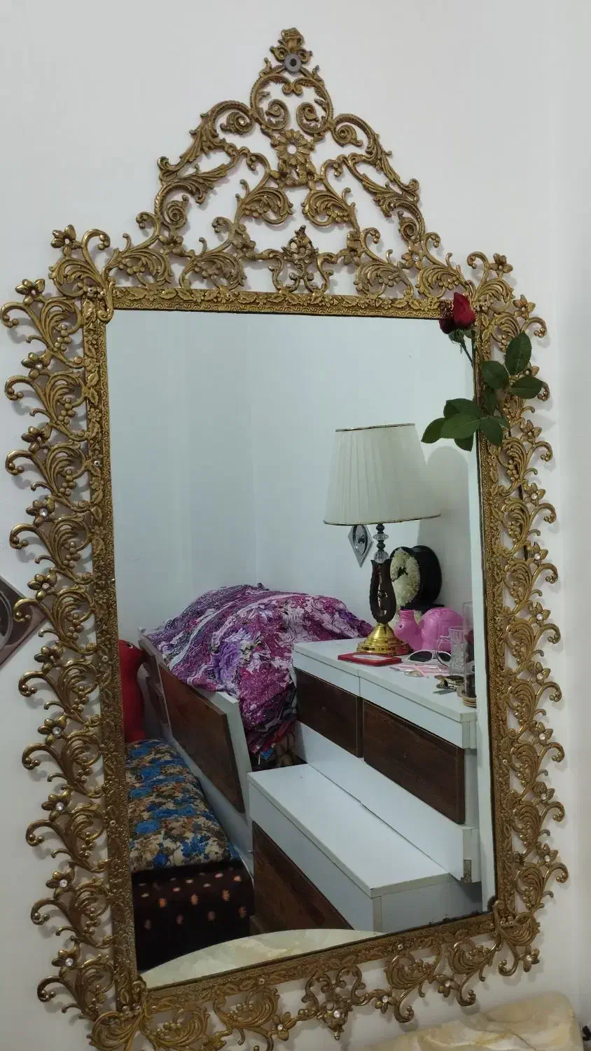 آینه شمعدان برنز|صنایع دستی و سایر لوازم تزئینی|بناب, |دیوار