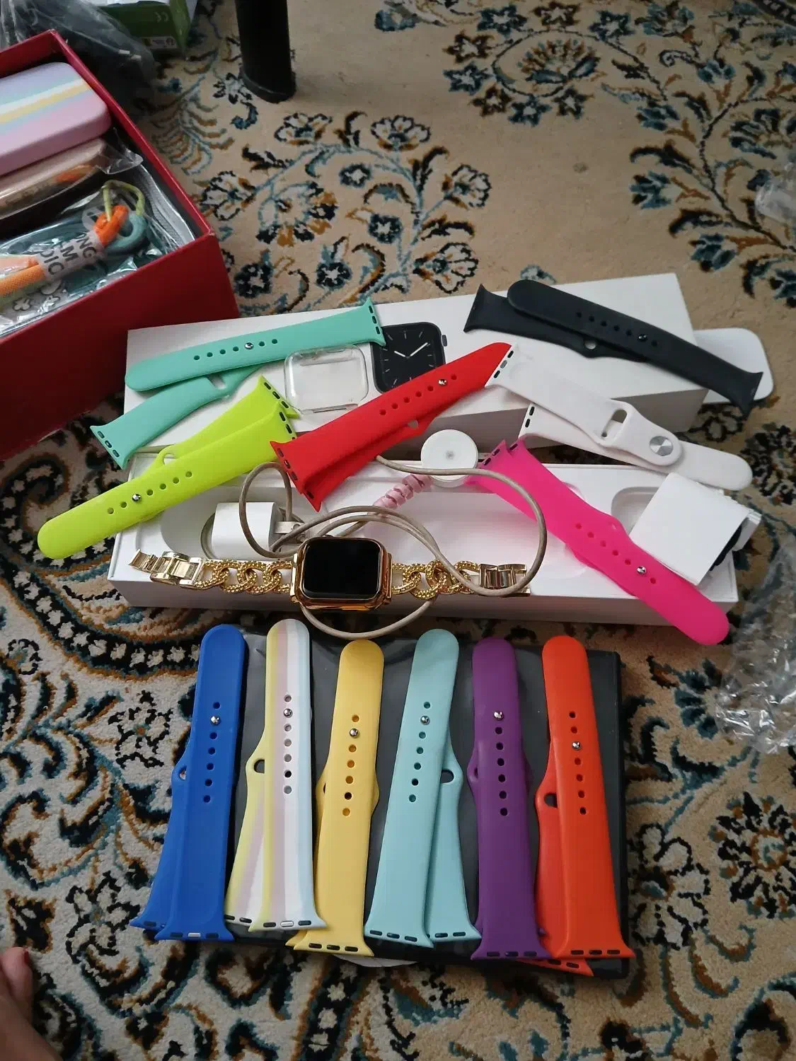 اپل واچ5 + کابل و شارژر + 13بند|لوازم جانبی موبایل و تبلت|اصفهان, قلعه طبره|دیوار