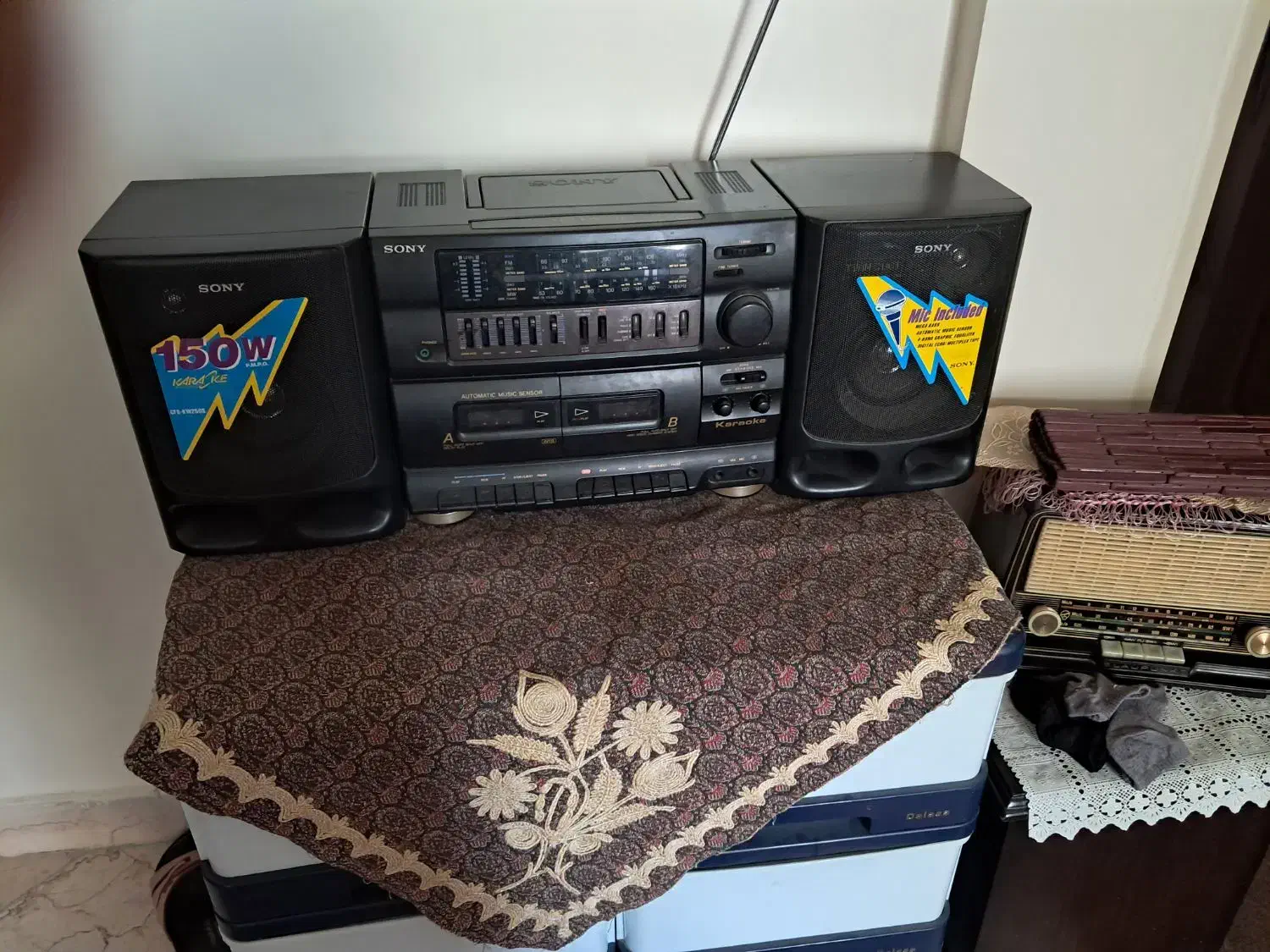 رادیو ضبط سونی ژاپنی اصل پشتی ترکمن بخاری|سیستم صوتی خانگی|تهران, صد دستگاه|دیوار