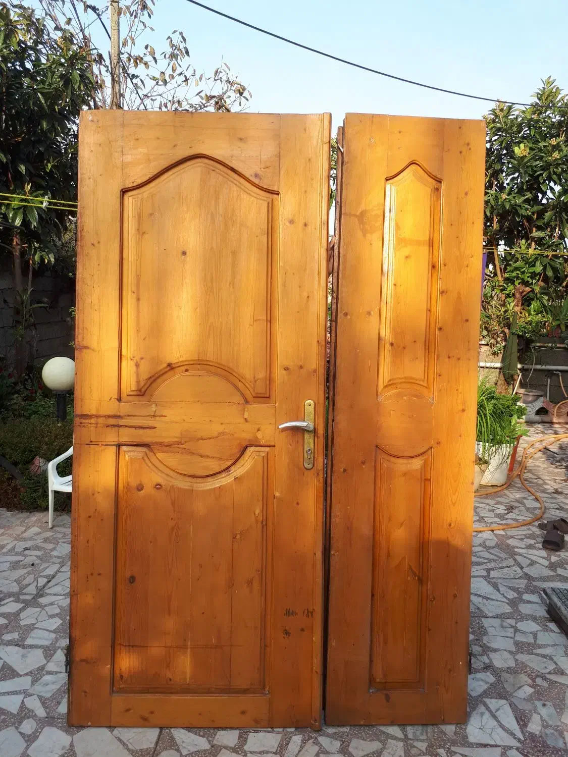 درب واحد، چوبی، نراد،درب منزل،درب ورودی|مصالح و تجهیزات ساختمان|خرمآباد (تنکابن), |دیوار