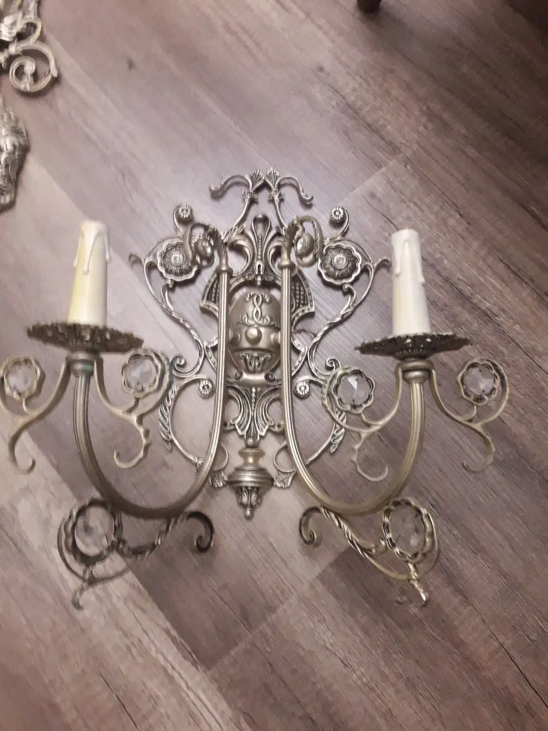 لوستر ۸ شعله برنز|لوستر و چراغ آویز|رشت, منظریه|دیوار