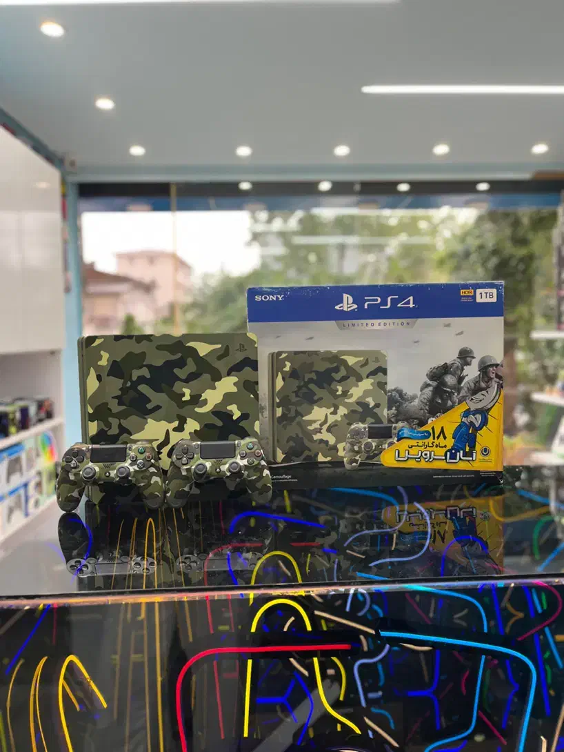 فور اسلیم یک ترا کپی خور دو دسته باندل ارتشی PS4|کنسول، بازی ویدئویی و آنلاین|رشت, منظریه|دیوار