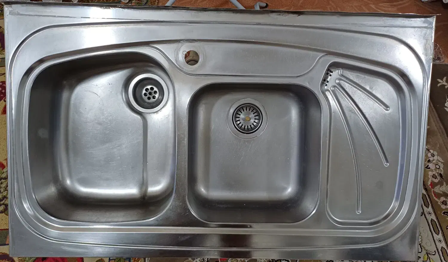 سینک ظرفشویی|آب‌چکان و نظم‌دهنده ظروف|اقبالیه, |دیوار