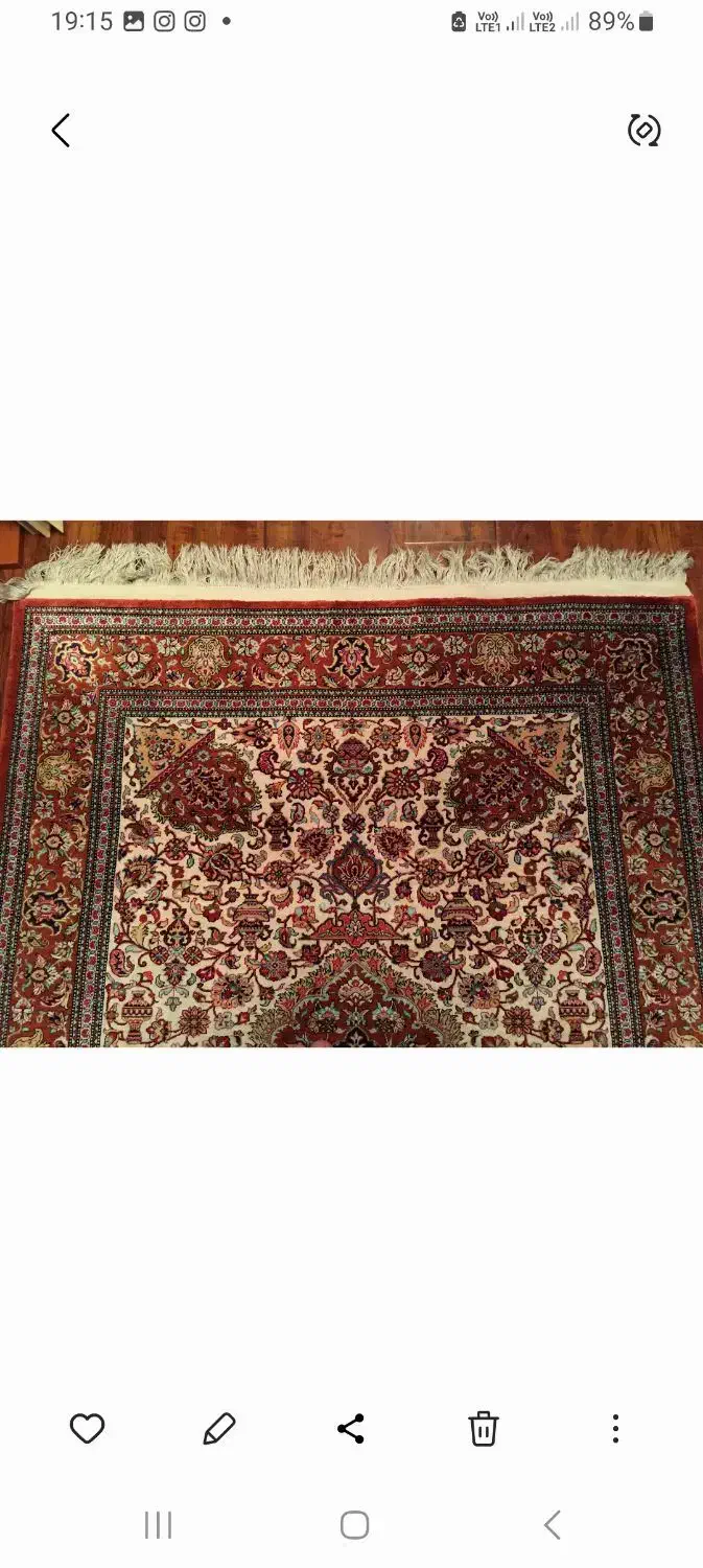 قالی تمام ابریشم|فرش|تهران, تهرانسر شمالی|دیوار