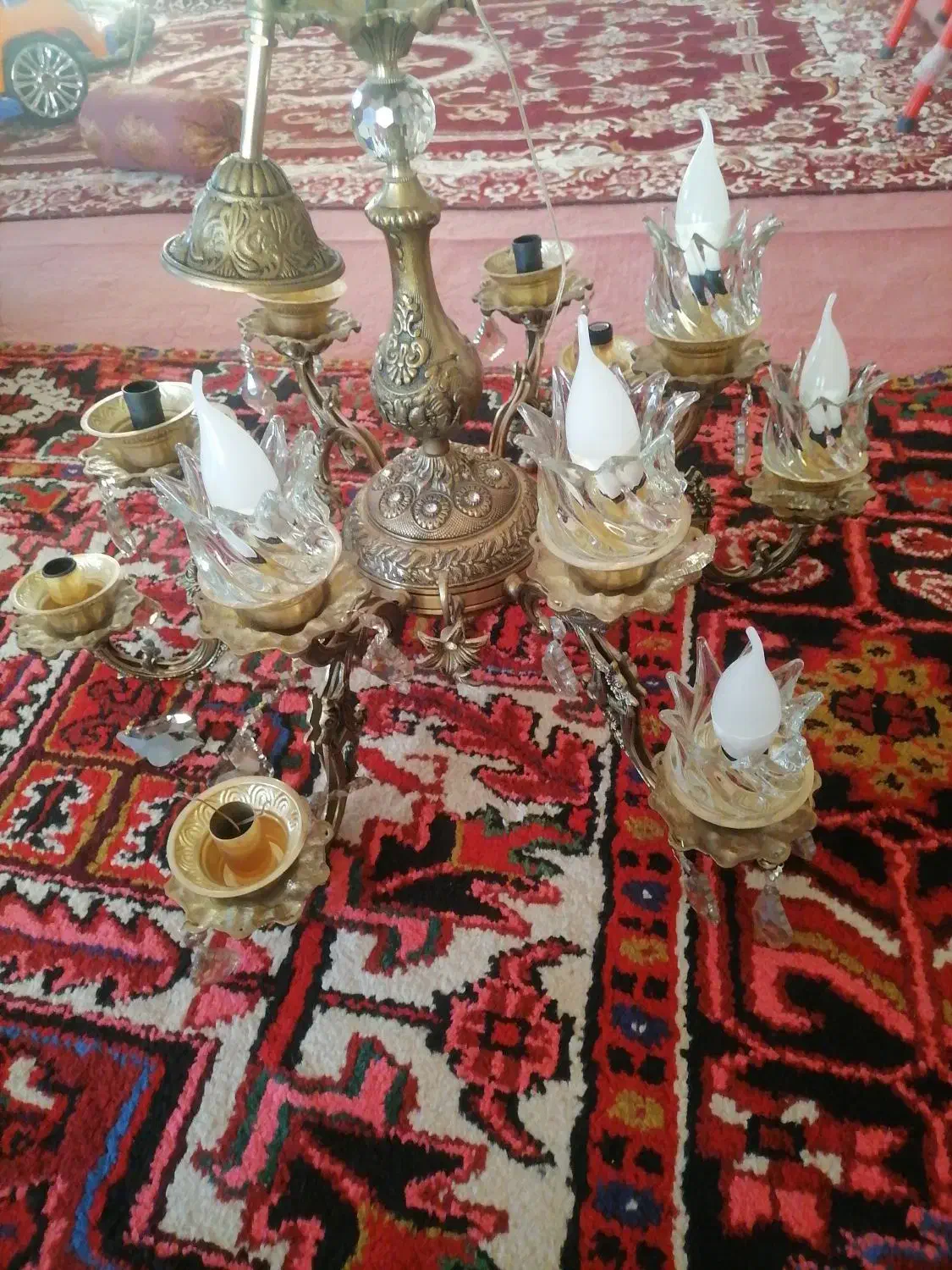 لوستر برنز|لوستر و چراغ آویز|تبریز, |دیوار