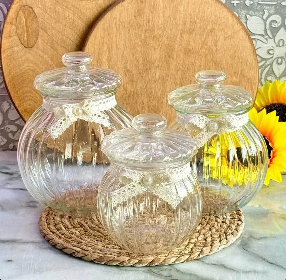 بانکه شیشه ای همراه جعبه|ظروف سرو و پذیرایی|اراک, |دیوار