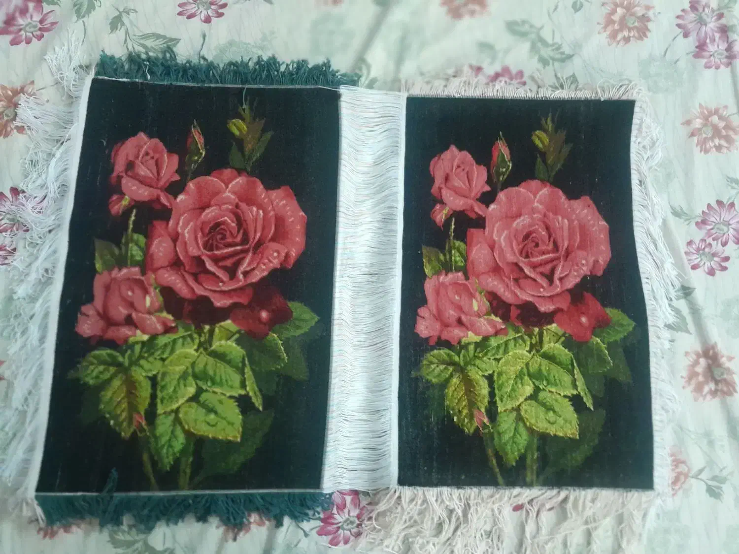 دستبافت گل رز هدیه روز مادر|تابلو فرش|تبریز, |دیوار