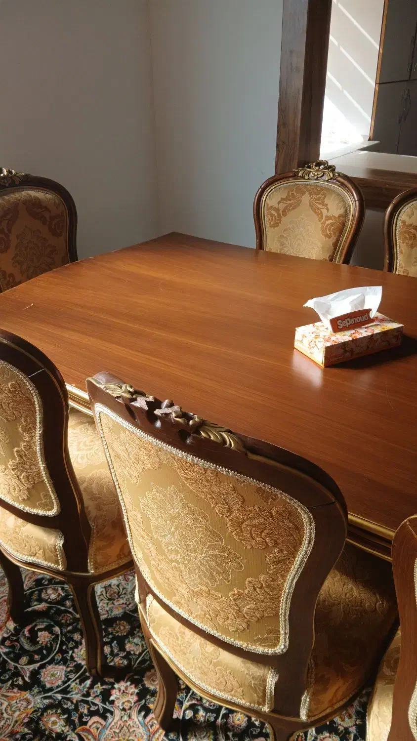 میز ناهار خوری ۸ نفره|میز و صندلی غذاخوری|رشت, نیروی دریایی|دیوار