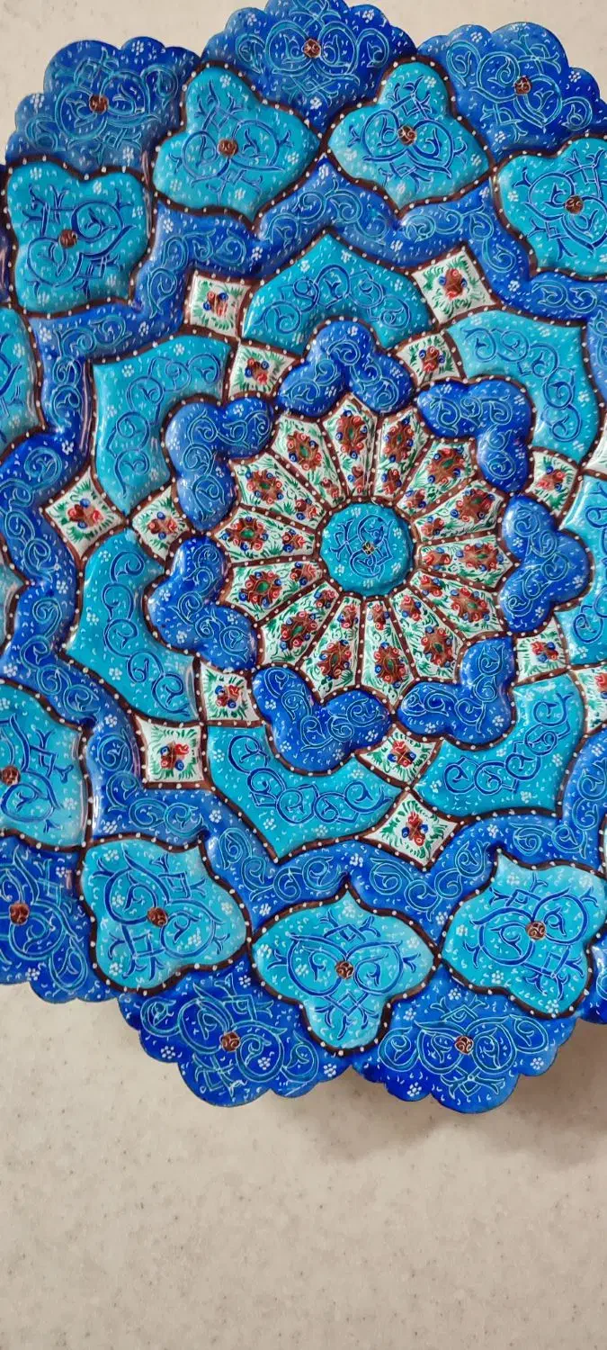 بشقاب میناکاری نو|صنایع دستی و سایر لوازم تزئینی|اصفهان, شیخ طوسی|دیوار
