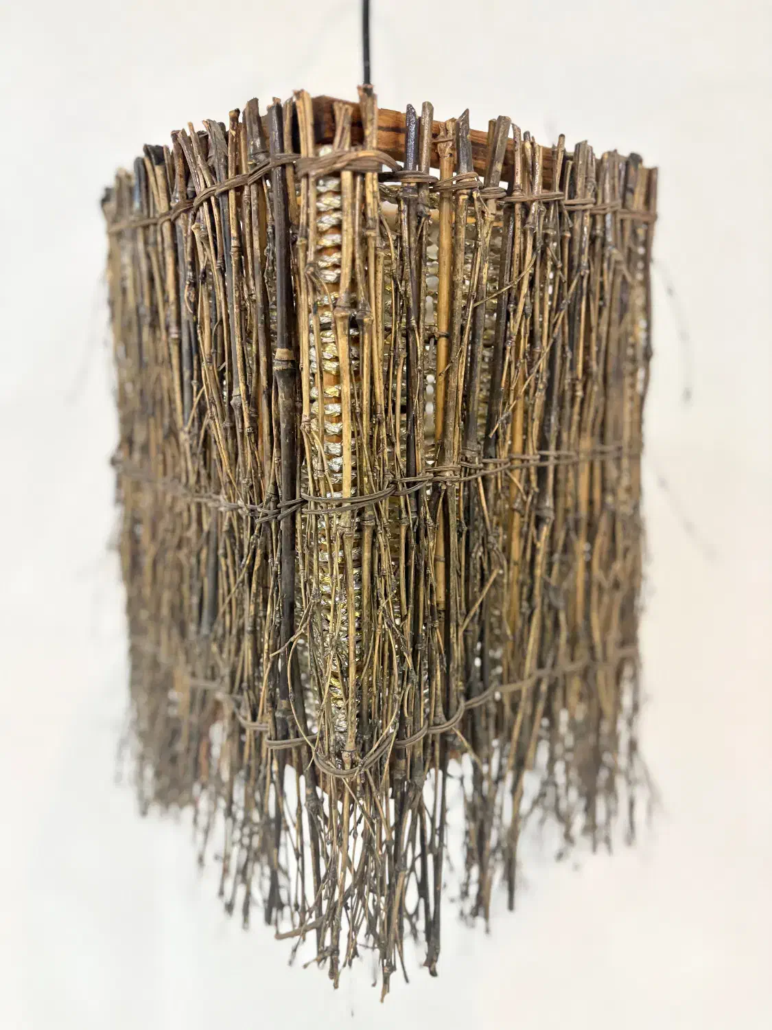 لوستر چوبی بامبو|لوستر و چراغ آویز|اهواز, گلستان|دیوار