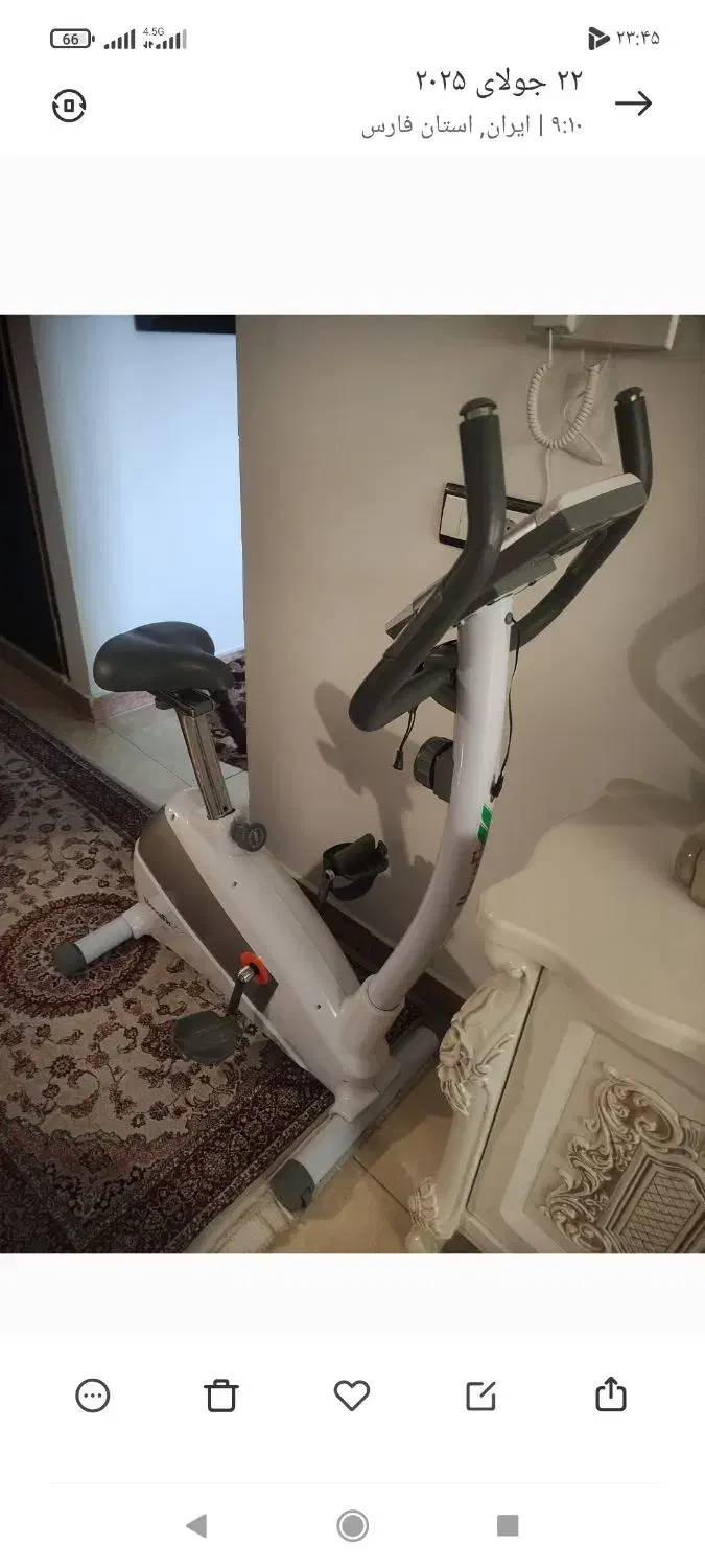 دوچرخه ثابت در حد نو|تجهیزات ورزشی|کازرون, |دیوار