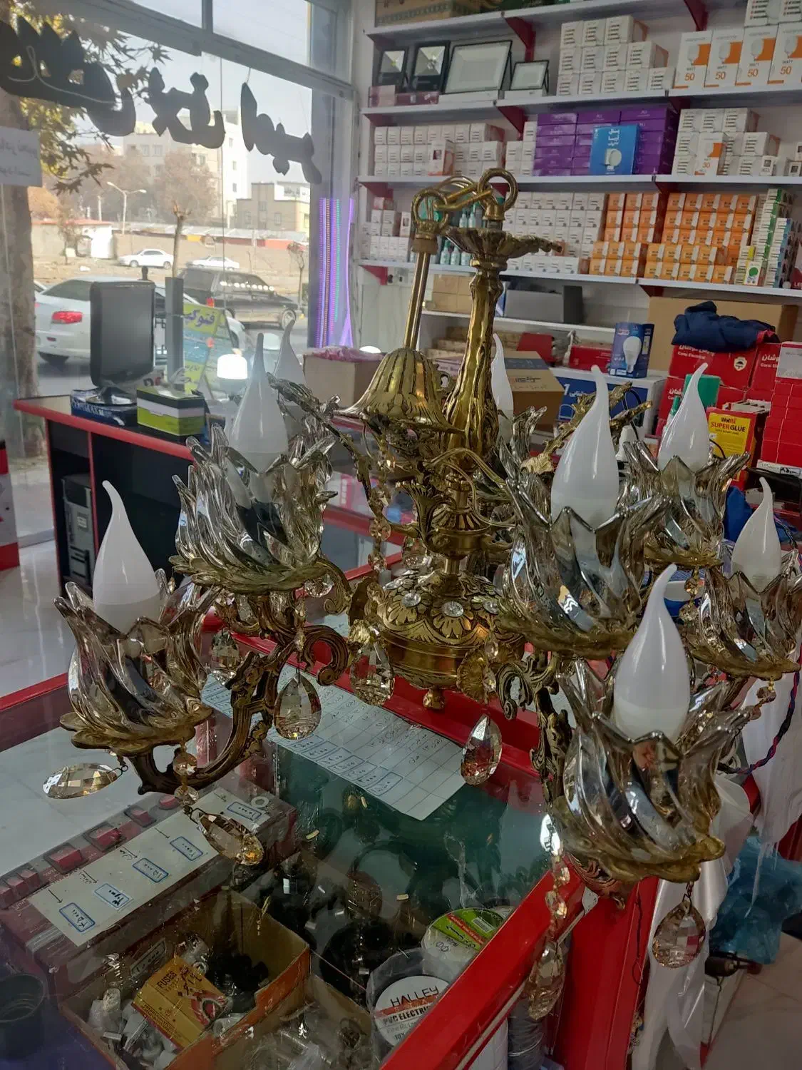 لوستر برنز|لوستر و چراغ آویز|ارومیه, |دیوار