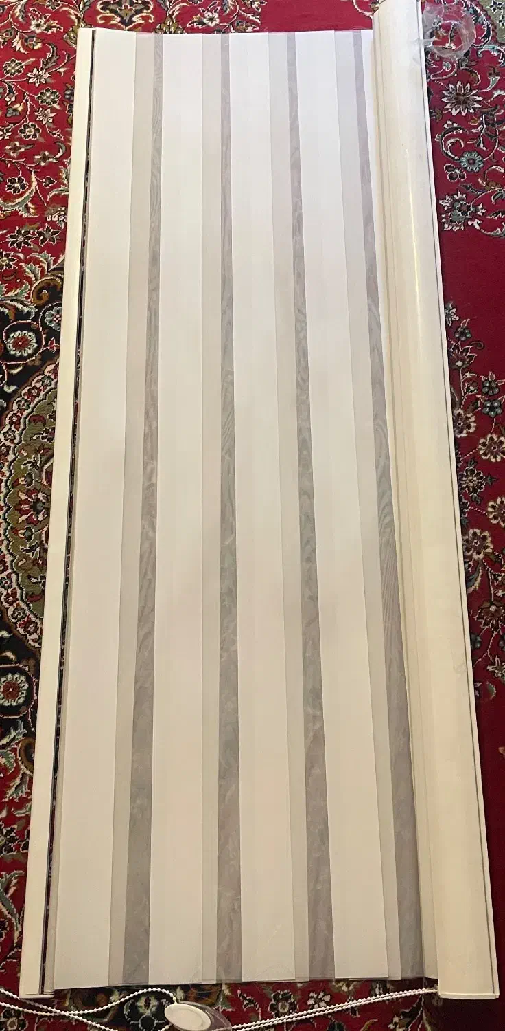 پرده زبرا طوسی سفید|پرده، رانر، رومیزی|مشهد, حجاب (شهرک غرب)|دیوار