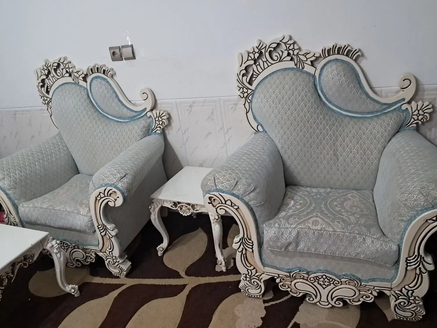 فروش مبلمان نیم سلطنتی ۷ نفره|مبلمان خانگی و میز عسلی|یزد, |دیوار