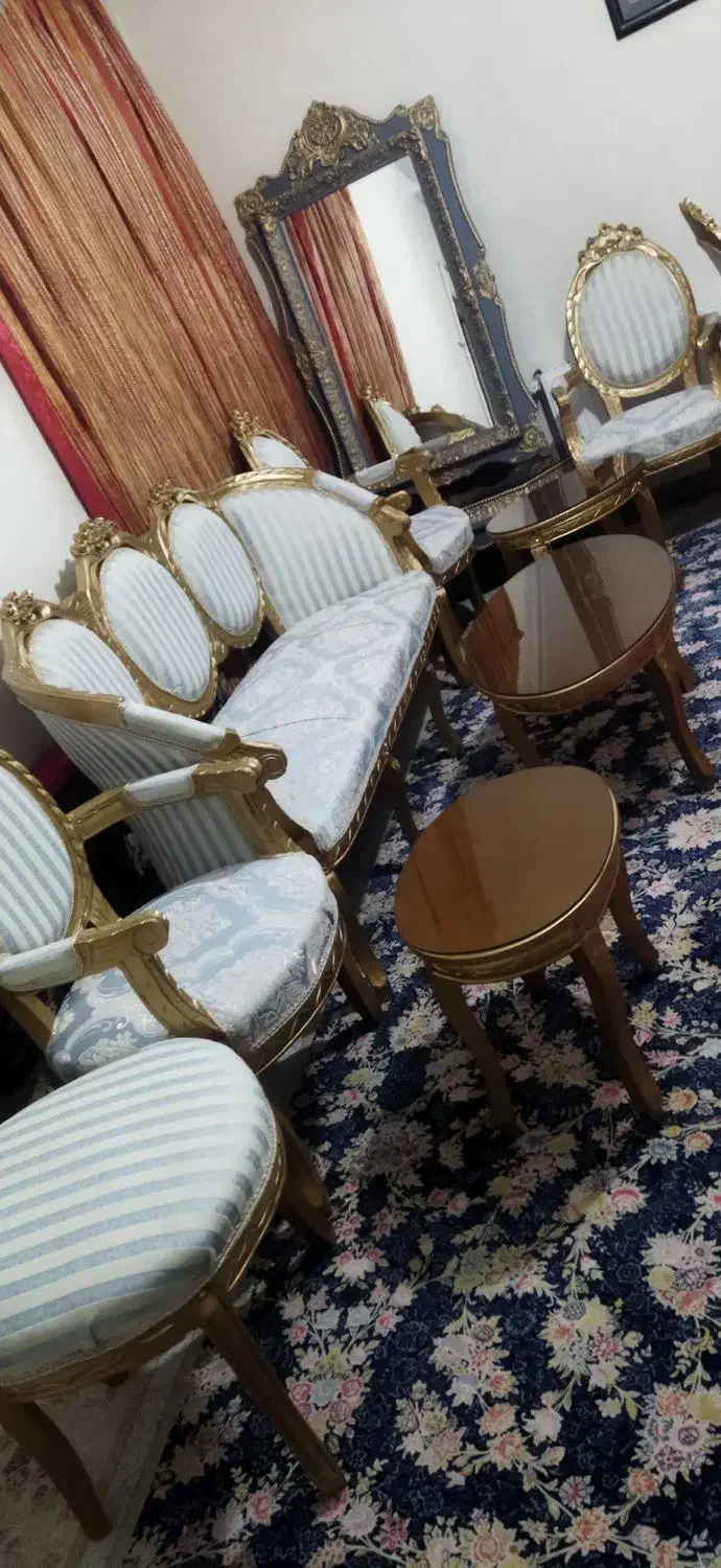 مبلمان استیل سلطنتی|مبلمان خانگی و میز عسلی|پرند, فاز ۲|دیوار