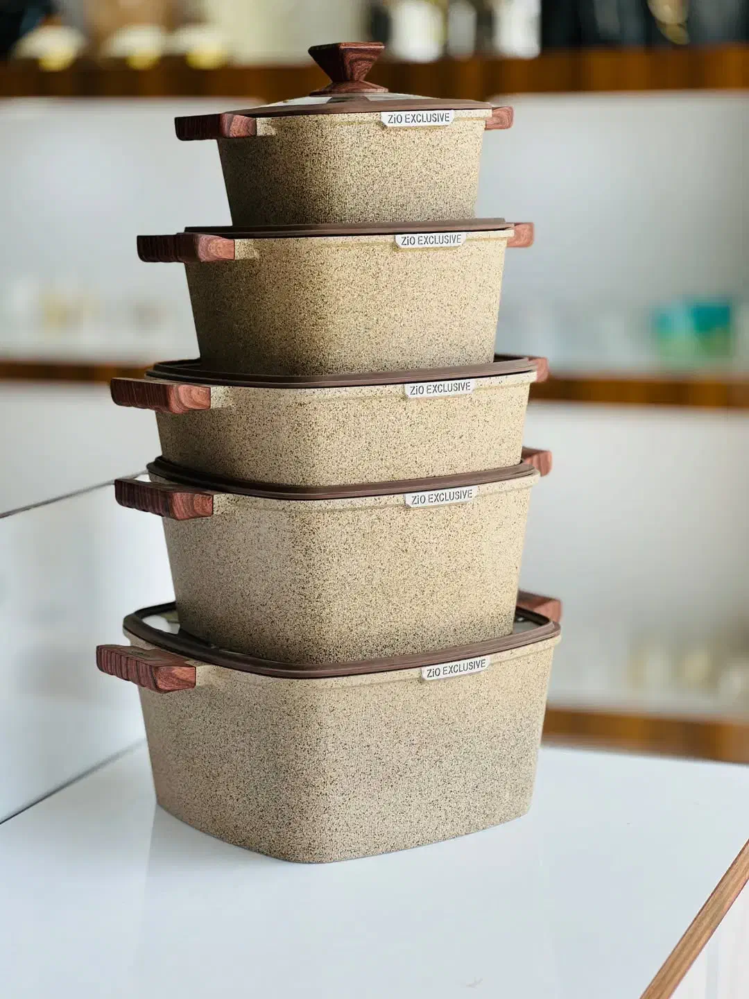 ست قابلمه مربع۱۰ پارچه زیو با گارانتی اصل|ظروف پختوپز|تبریز, |دیوار