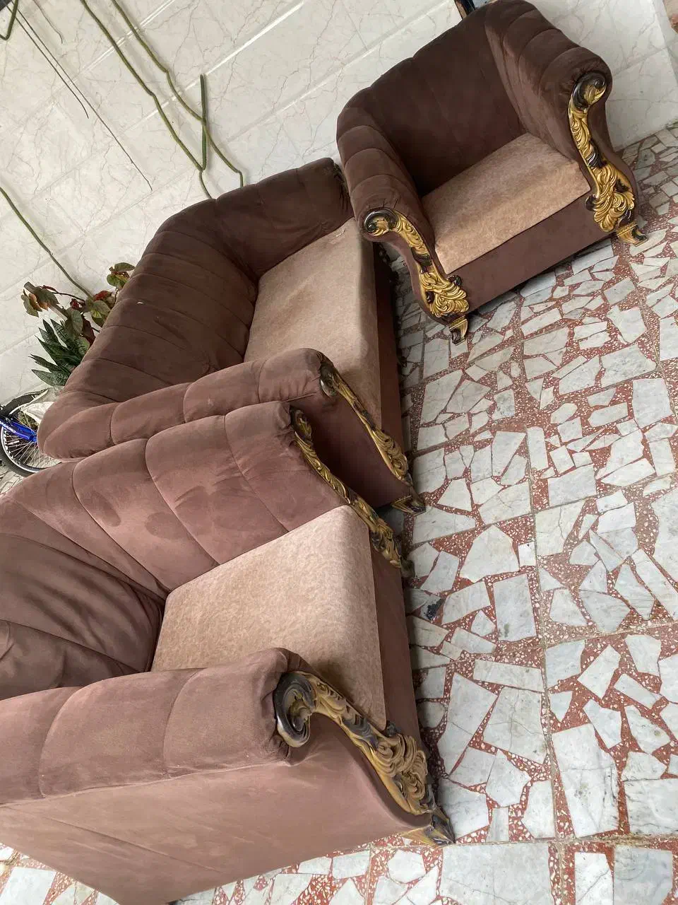 مبل ۷ نفره تمیز|مبلمان خانگی و میز عسلی|فومن, |دیوار