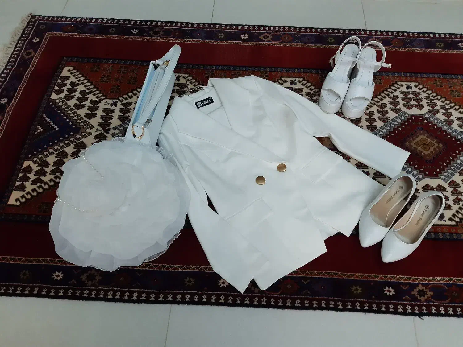 کیف وکفش سفید نو نو|کیف، کفش، کمربند|تاکستان, |دیوار