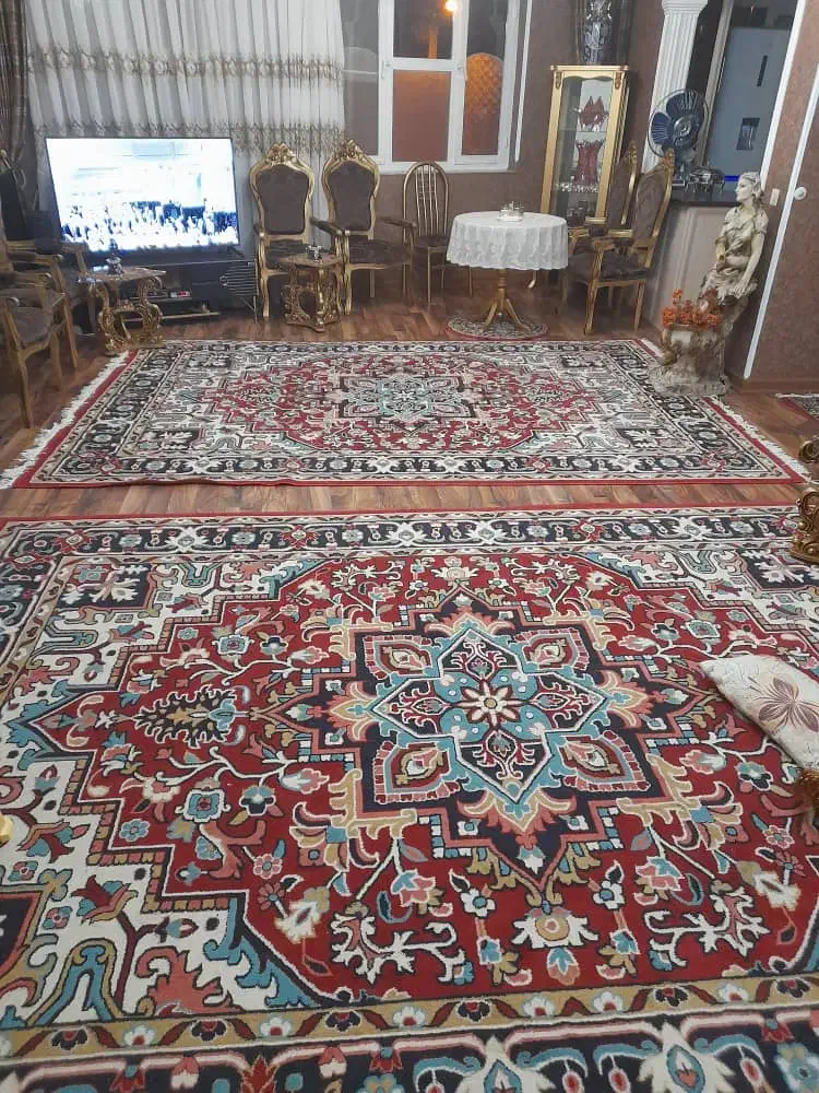 ۱جفت فرش ماشینی|فرش|تبریز, |دیوار