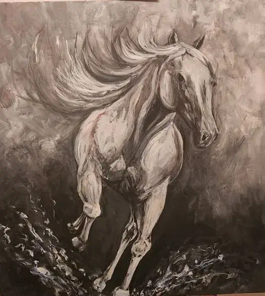 نقاشی اورجینال رنگ روغن  ابعاد ۱۰۰×۱۰۰|تابلو، نقاشی، عکس|تهران, اختیاریه|دیوار