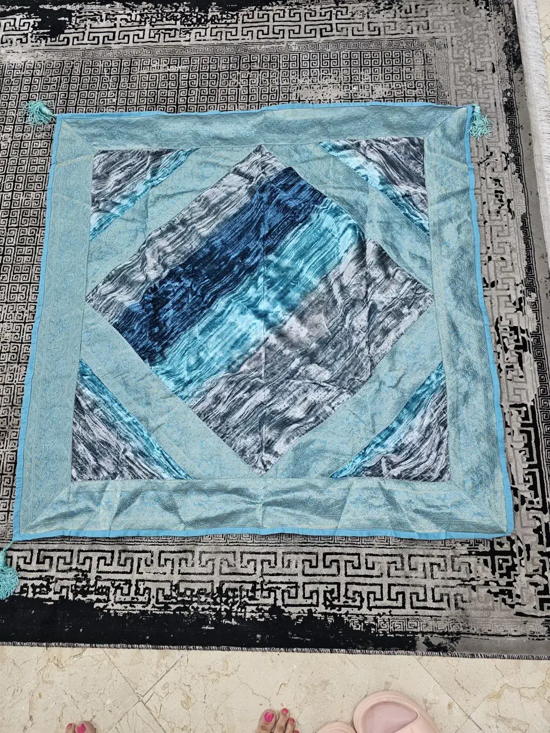 رومیزی فیروزه ای|پرده، رانر، رومیزی|تهران, شهرک مخابرات|دیوار