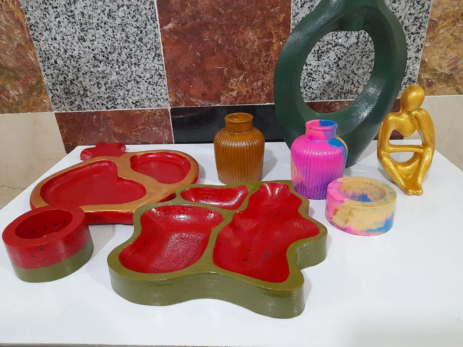 ظروف خوشگل یلدا باقیمت مناسب وگلدان های جذاب|ظروف سرو و پذیرایی|قشم, |دیوار