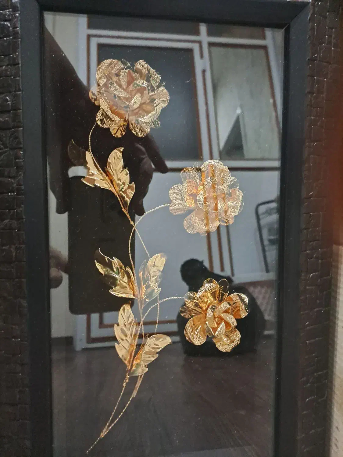 قاب گل طلا هدیه روز مادر|تابلو، نقاشی، عکس|شیراز, اصلاح‌نژاد|دیوار