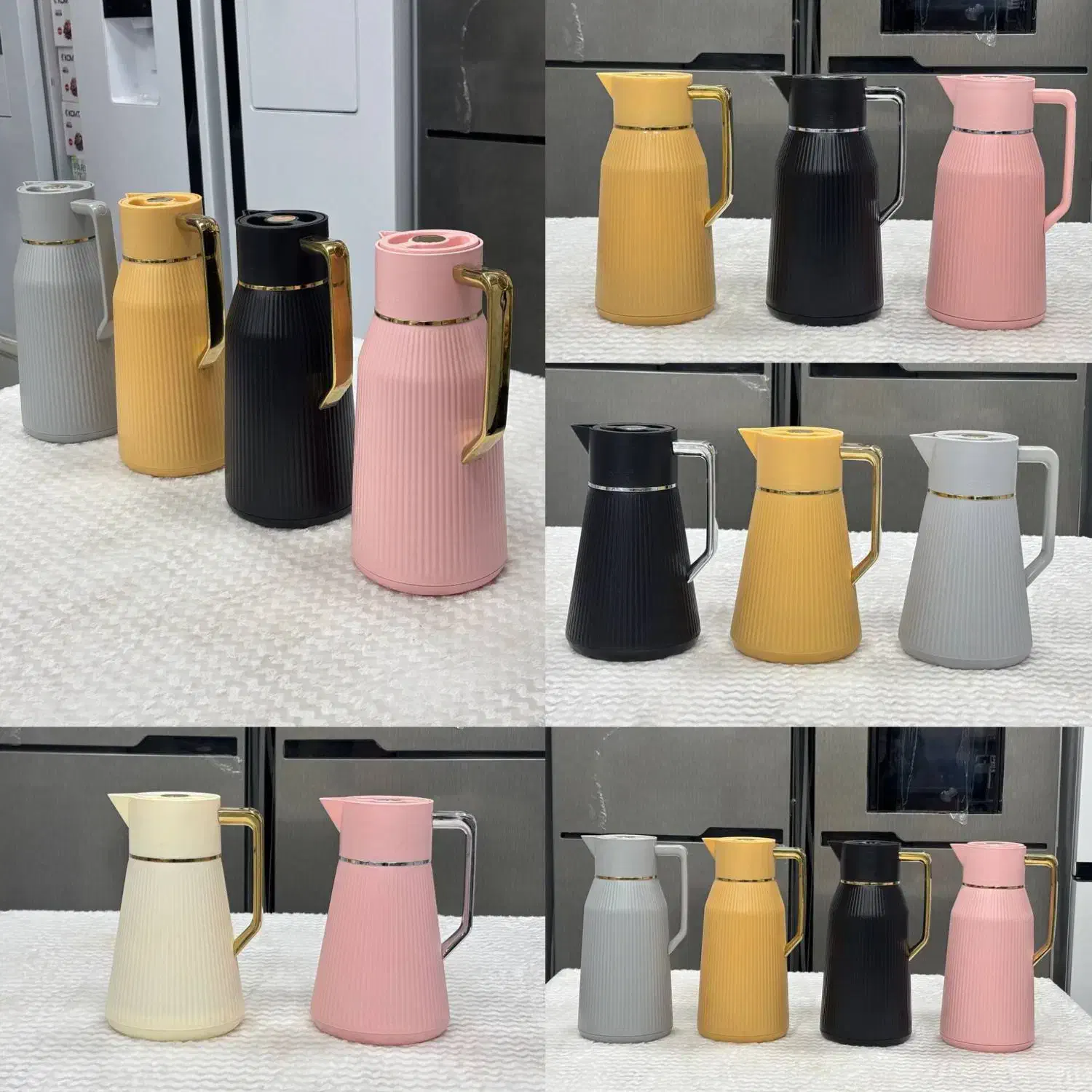 فلاسک Orive دسته طلایی و استیل فروش اقساطی|قوری، کتری، قهوه‌ساز دستی|خرم‌آباد, |دیوار