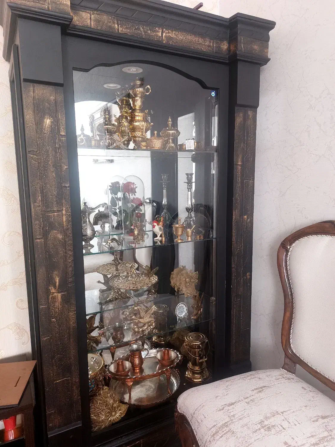 ویترین چوبی پشت آینه|بوفه، ویترین، کنسول|مراغه, |دیوار