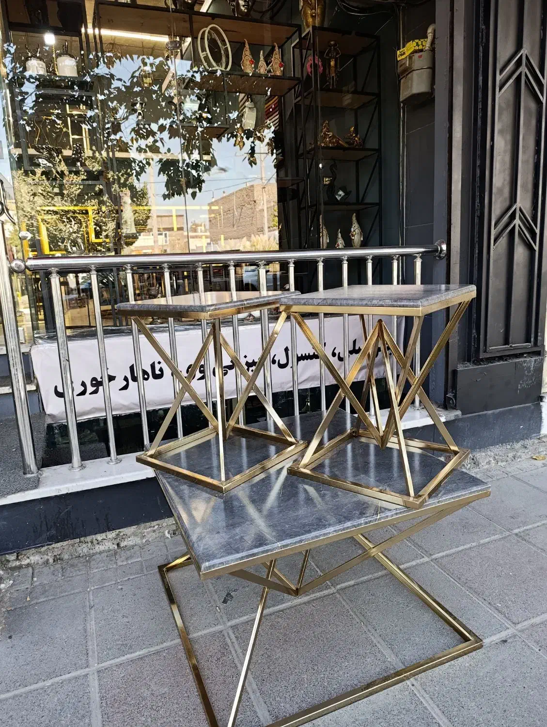 جلومبلی نهارخوری کنسول شلف ست الماسی فلز سنگ وکیوم|میز و صندلی غذاخوری|مشهد, ولیعصر (شهرک غرب)|دیوار