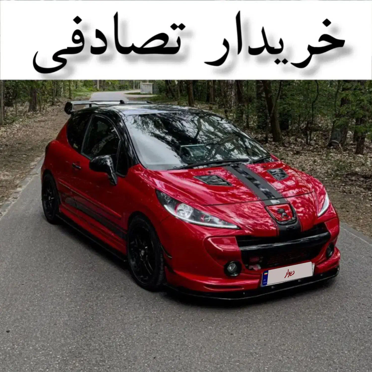 207 RC فرانسوی قرمز/ اتومبیل تصادفی|خودرو سواری و وانت|شهرکرد, |دیوار