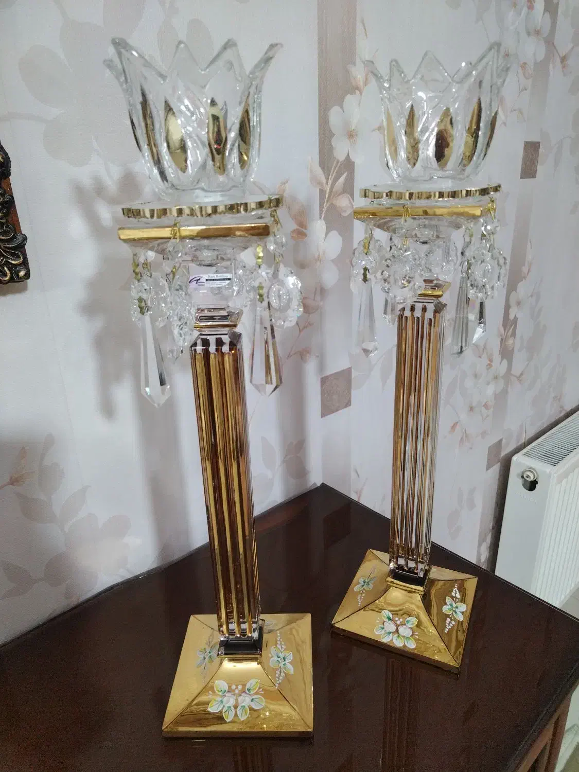 شمعدان طلاکوب|صنایع دستی و سایر لوازم تزئینی|کرمانشاه, |دیوار