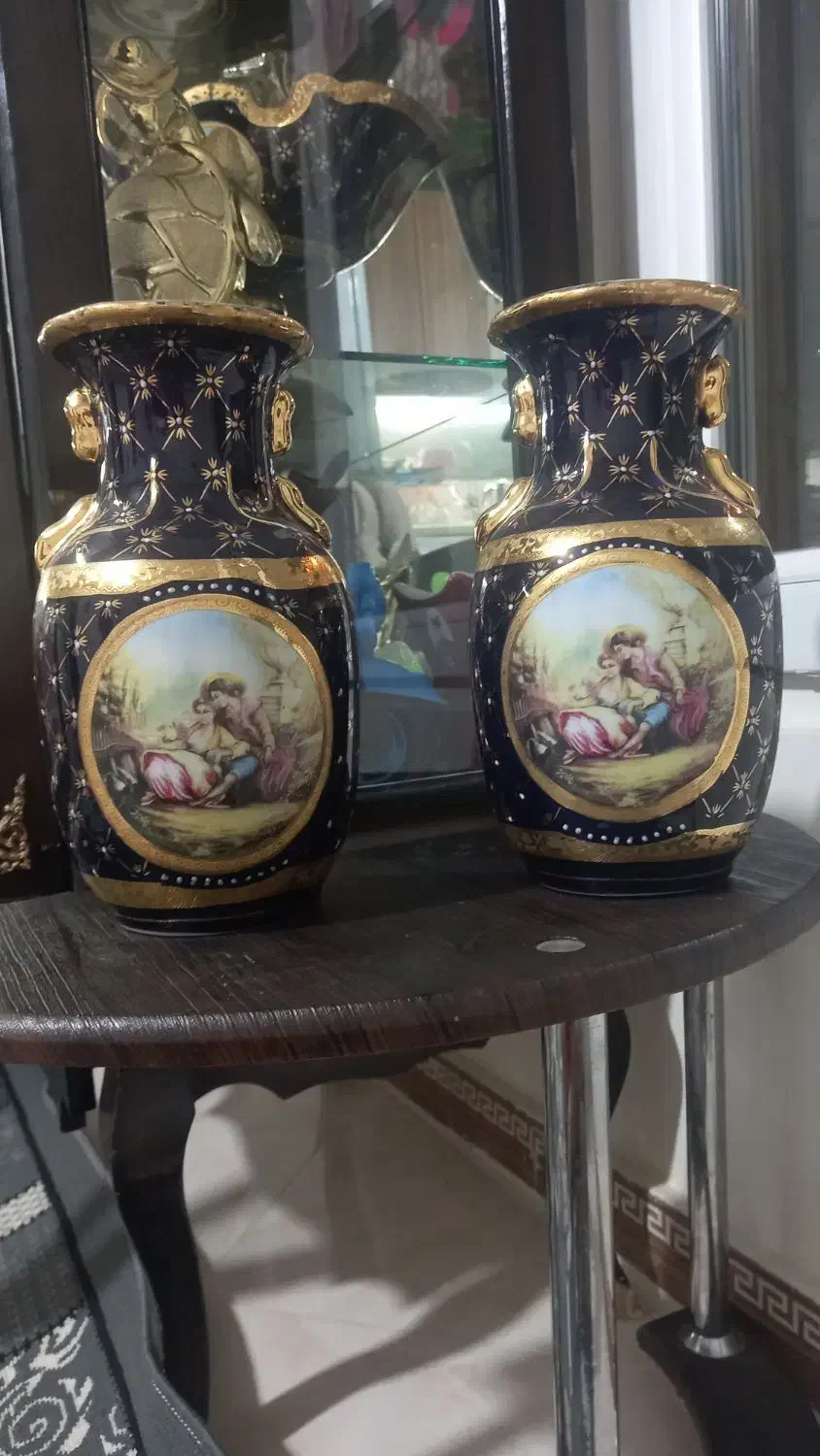 سرویس سورمه ای طلاکوب اصل|ظروف سرو و پذیرایی|پاکدشت, کبودگنبد|دیوار