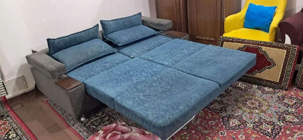 مبل تختخواب شو دونفره|تخت و سرویس خواب|قم, شهید رجایی|دیوار