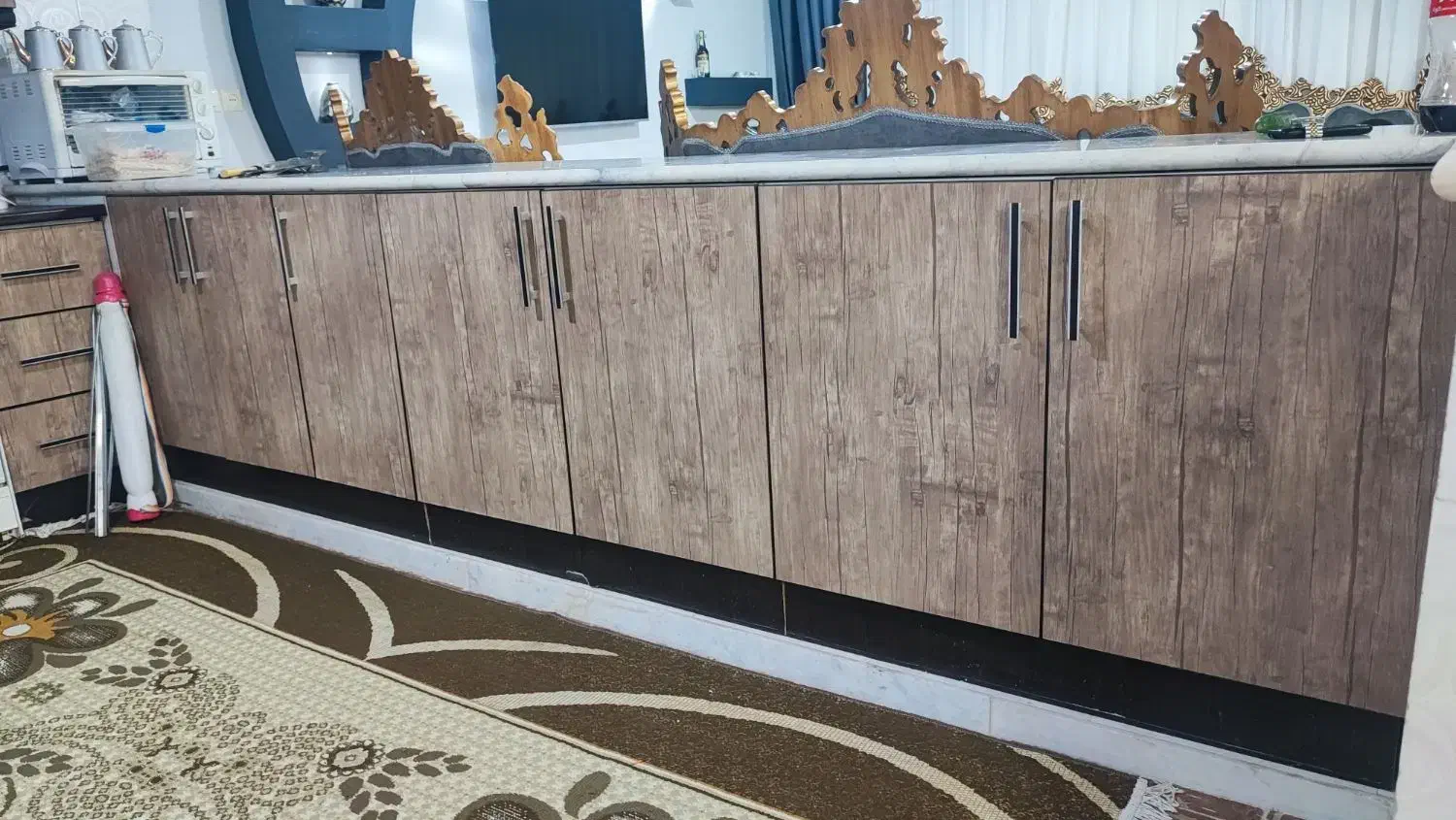 کابینت درب چوبی  در حد نو  با هود|مصالح و تجهیزات ساختمان|کویرات, |دیوار