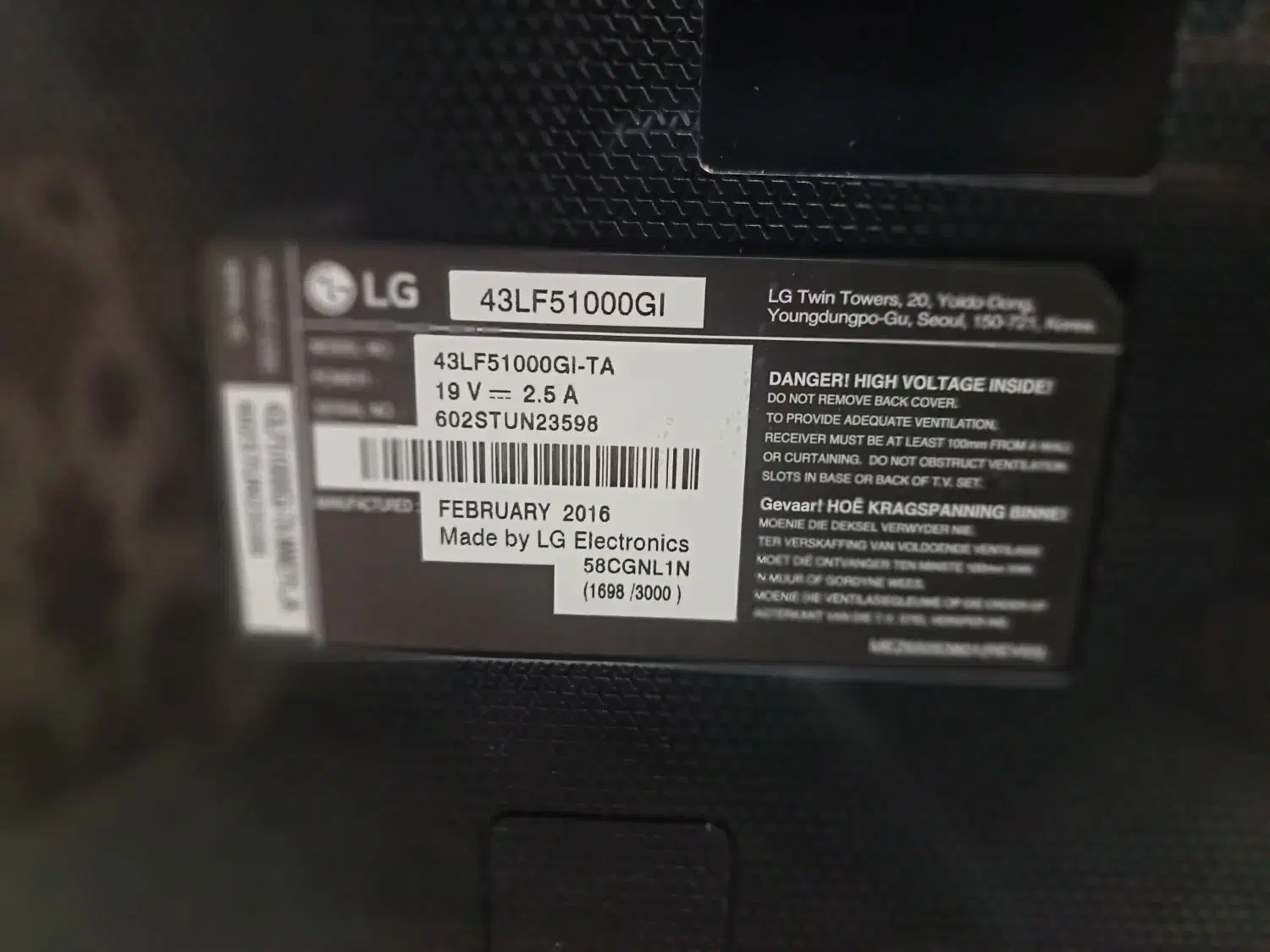 تلویزیون ال جی led LG 43|تلویزیون و پروژکتور|مشهد, جاهد شهر|دیوار