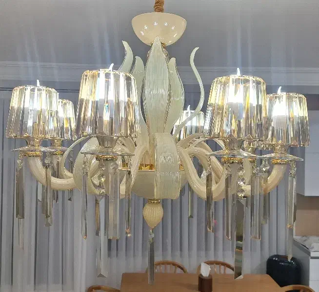 لوستر ۸شعله ی تمام کریستال ژاپنی|لوستر و چراغ آویز|قزوین, |دیوار