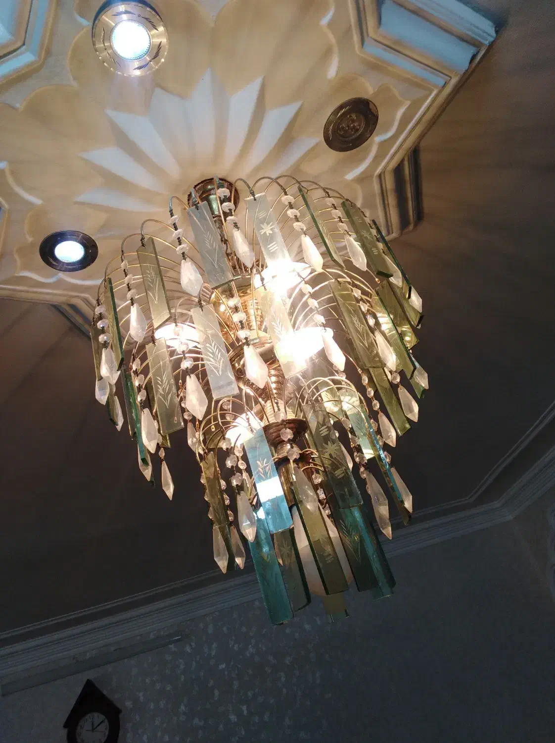 ۲ عدد لوستر کریستالی|لوستر و چراغ آویز|مشهد, کوی پلیس|دیوار